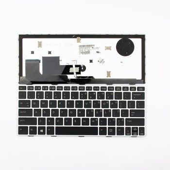 Πληκτρολόγιο Laptop keyboard για HP EliteBook 810 G1 810 G2 810 G3 SILVER FRAME BLACK US Backlit - 706960-001 716747-001