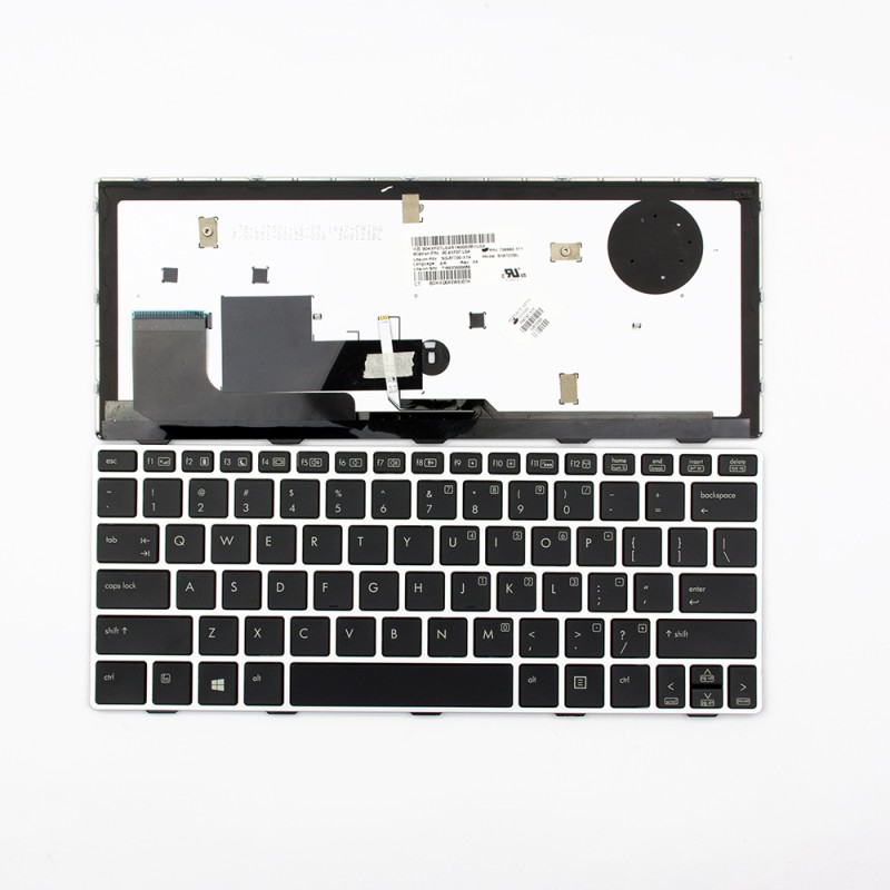 Πληκτρολόγιο Laptop keyboard για HP EliteBook 810 G1 810 G2 810 G3 SILVER FRAME BLACK US Backlit - 706960-001 716747-001
