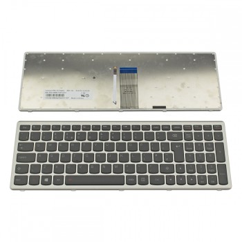 Πληκτρολόγιο Laptop keyboard για Lenovo IdeaPad U510 Z710 SILVER FRAME BLACK, Backlit US - 9Z.N8RSC.001 25205519 PK130SK1A00 25211202 9Z.N8RSU.101 25205549 25210663