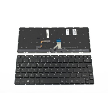 Πληκτρολόγιο Laptop keyboard για Toshiba Satellite Radius P20W-C P25W-C Black Without Frame UK (Big Enter) With Backlit - H000095970 9Z.N8PBU.70U 0KN0-DV1UK13