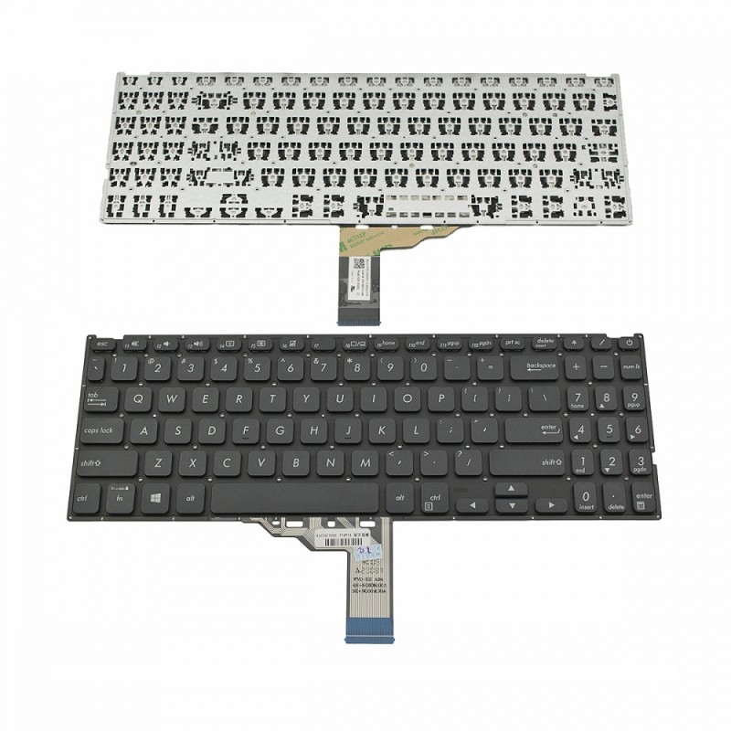 Πληκτρολόγιο Laptop keyboard για ASUS VivoBook X512 X512U X512UA X512UB Black Without Frame US (Small Enter) - 0KNX0-1120US009 AE03U0106
