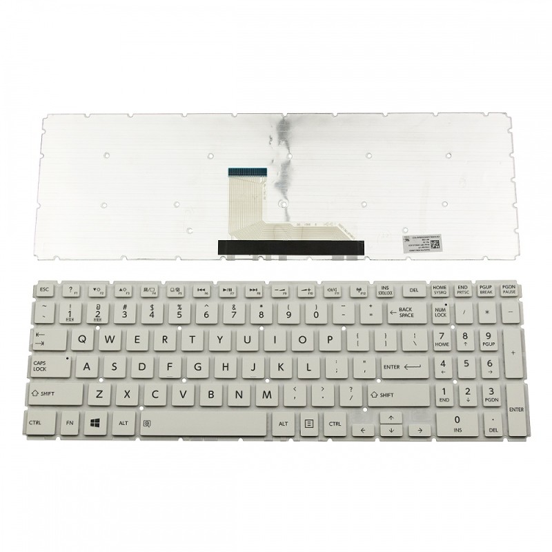 Πληκτρολόγιο Laptop keyboard για Toshiba Satellite C55-C L50-B L50-C L70-C S50-B P50-C P50D-C P50T-C P55W-C S50D-B S50T-B Radius P50W-C P55W-C White without frame US (Small enter) - 9Z.NBCSQ.10U AEBLIU00020 MP-13R83US-9201