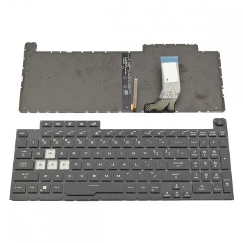 Πληκτρολόγιο Laptop keyboard για ASUS ROG Strix G731 G731G G731GT G731GU Black Without Frame With Backlit (RGB) US (Small Enter) - 0KN1-914US11 V185062DS1