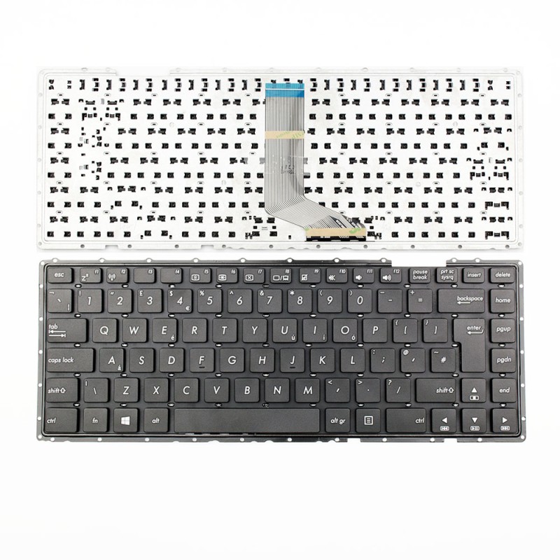 Πληκτρολόγιο Laptop keyboard για ASUS P452 BLACK WITHOUT FRAME UK (BIG ENTER) - MP-13K86GB-4427