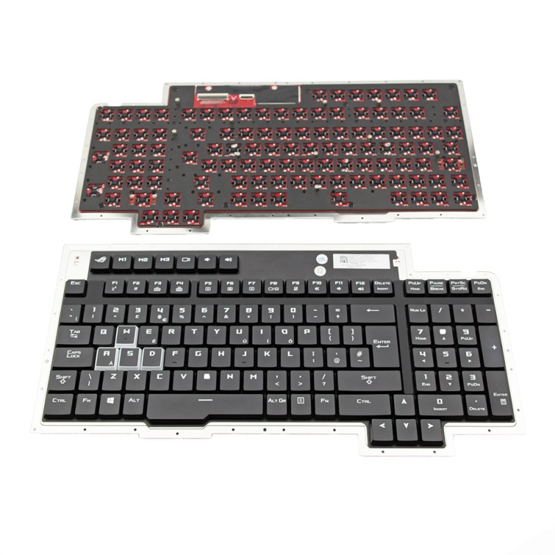 Πληκτρολόγιο Laptop keyboard για ASUS ROG GX800 GX800VH Black With Backlit (Mechanical Keyboard) UK - V154262CK1 0KN1-0C1UK21 0KNB0-L611UK00
