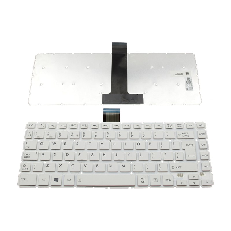 Πληκτρολόγιο Laptop keyboard για Toshiba Satellite E45T-B L40-B S40-B WHITE Without FRAME UK (Big Enter) - H000000010 9Z.NBFSU.10U 0KN0-VP2UK13