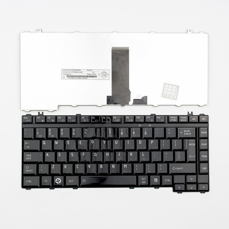 Πληκτρολόγιο Laptop keyboard για Toshiba Satellite A300 A305 M300 L300 L300D L305 L305D BLACK Glossy UI/US - 9Z.N1Y82.A2M K000065950 V000122420 6037B0044024 6037B0028509