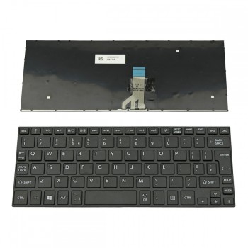 Πληκτρολόγιο Laptop keyboard για Toshiba Satellite NB10 NB15 Radius L10W-B L15W-B BLACK FRAME BLACK UK/UI - 9Z.N8PSU.30Q NSK-TW3SU 9Z.N8PSU.30L