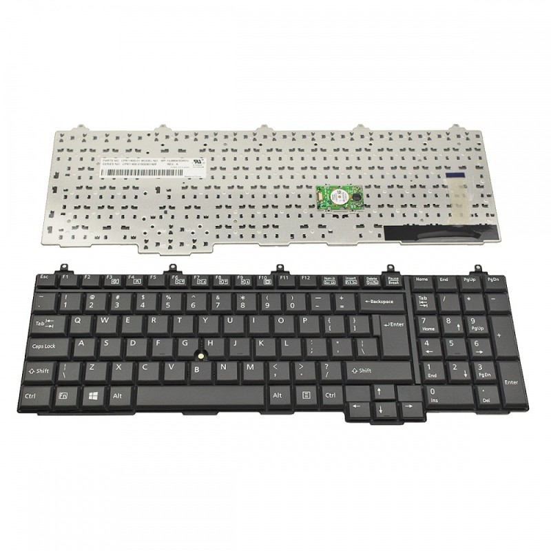 Πληκτρολόγιο Laptop keyboard για Fujitsu Lifebook E752 E782 Celsius H720 H920 Black With Pointing Stick US - CP611400-01 MP-10J66003D85W
