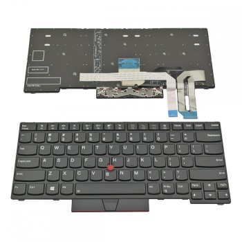 Πληκτρολόγιο Laptop keyboard για Lenovo ThinkPad T14 P14s 1st Gen E480 L480 L380 Yoga T480s Black Frame Black, Backlit With Pointing Stick US - SN20V43984 PK131J53B14 5N20V44056