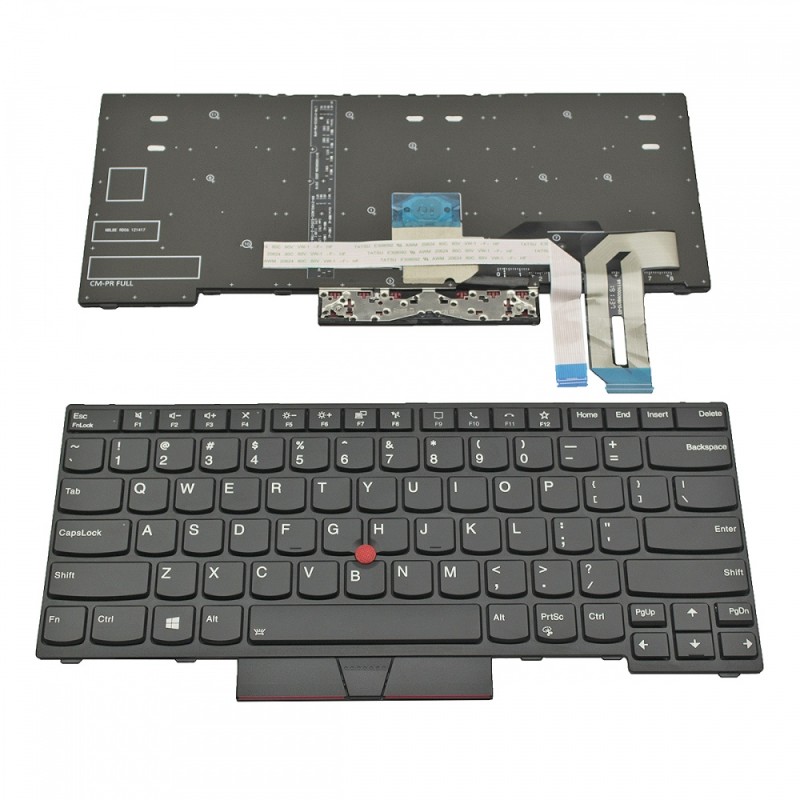 Πληκτρολόγιο Laptop keyboard για Lenovo ThinkPad T14 P14s 1st Gen E480 L480 L380 Yoga T480s Black Frame Black, Backlit With Pointing Stick US - SN20V43984 PK131J53B14 5N20V44056
