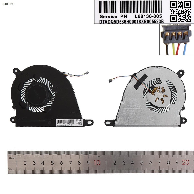Fan Ανεμιστηράκι HP 15S-FQ 15S-EQ 15-DY 14-DQ L68134-001