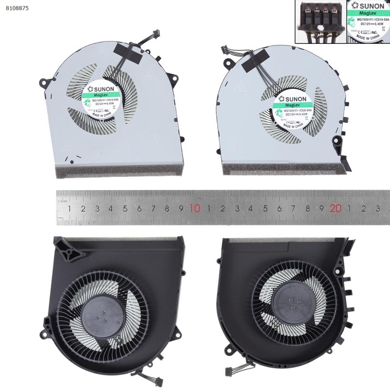 Fan Ανεμιστηράκι HP OMEN 17-CB 17T-CB000 L57367-001 CPU AND GPU 4PIN 11,5MM