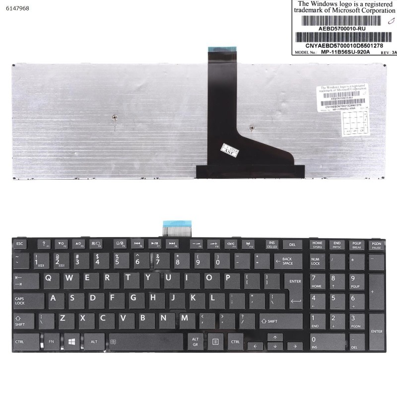 Πληκτρολόγιο Keyboard Toshiba Satellite L75-A7271 