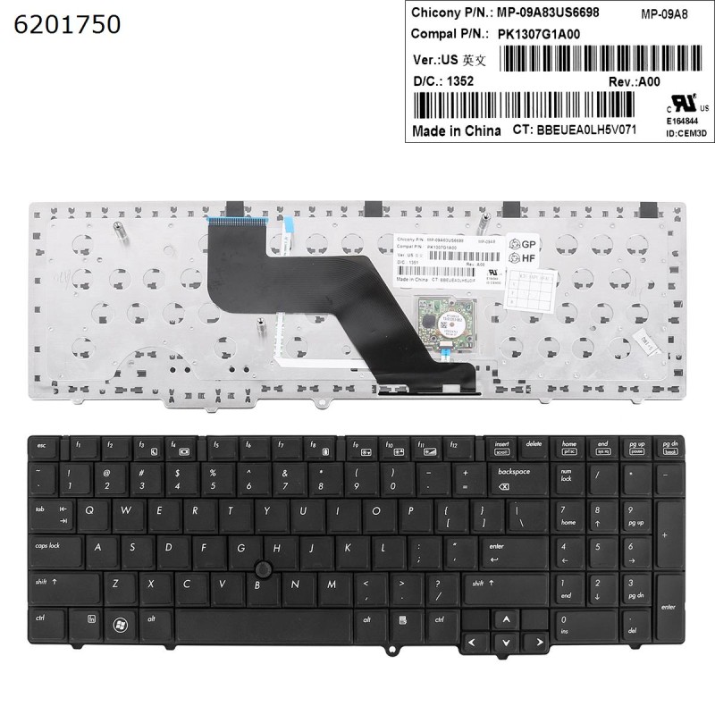 Πληκτρολόγιο Keyboard HP ELITEBOOK 8540W 8540B 8540P 