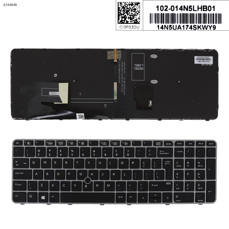 Πληκτρολόγιο Keyboard HP Elitebook Zbook 15u G3 G4 