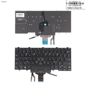 Πληκτρολόγιο Keyboard Dell Latitude E7450 E7470 7480 7490