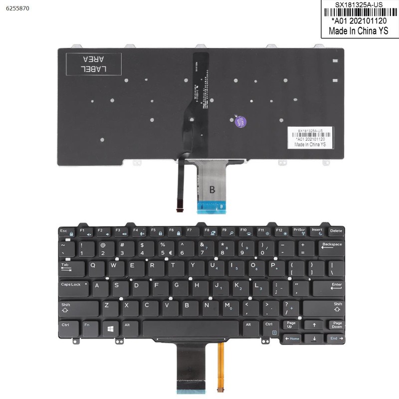 Πληκτρολόγιο Keyboard Dell XPS 9250 DMV50 