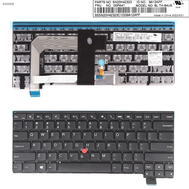 Πληκτρολόγιο Keyboard Lenovo Thinkpad T470P L460S T470S 