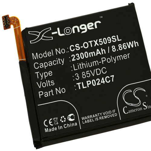 Μπαταρία smartphone mobile phone, Alcatel 1X Dual SIM LTE / 5059X / type TLP024C7 and others 3,85V 2300mAh Li-Polymer (P91X)
