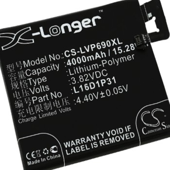 Μπαταρία smartphone Lenovo Phab 2 Pro / PB2-690N / Type L16D1P31 3,82V 4000mAh Li-Polymer (P9PB2)
