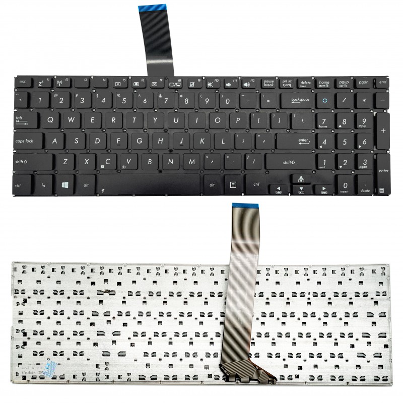 Πληκτρολόγιο Asus A551L A551LN R553 R553LN S551L K551L K551LA V551L US BLACK με οριζόντιο ENTER