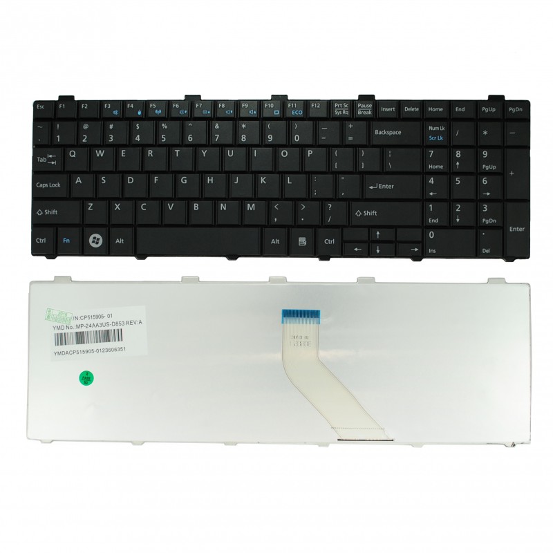 Πληκτρολόγιο Fujitsu Lifebook A530 A531 AH512 AH530 AH531 NH571 US BLACK