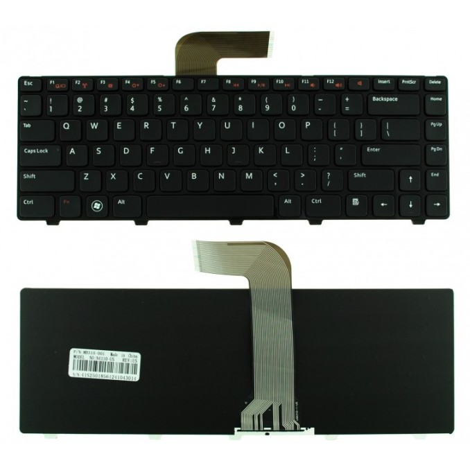 Πληκτρολόγιο Dell Inspiron M4040 M4110 M5040 N4110 N5040 / Vosro 1540 3450 3550 5520 US BLACK