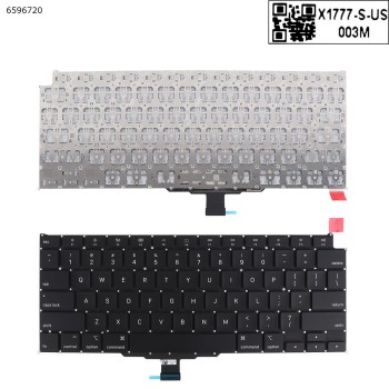 Πληκτρολόγιο Apple MacBook Pro A2179, Μαύρο,Για μοντέλα με Backlit, US