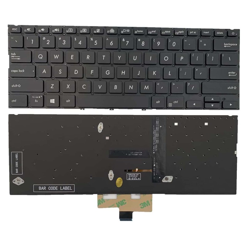 Πληκτρολόγιο Asus ZenBook UX433FA UX433FN Μαύρος US Backlit