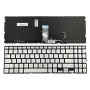Πληκτρολόγιο Asus VivoBook S15 S532 S532F S532FA S532FL, Ασήμι, Backlit US