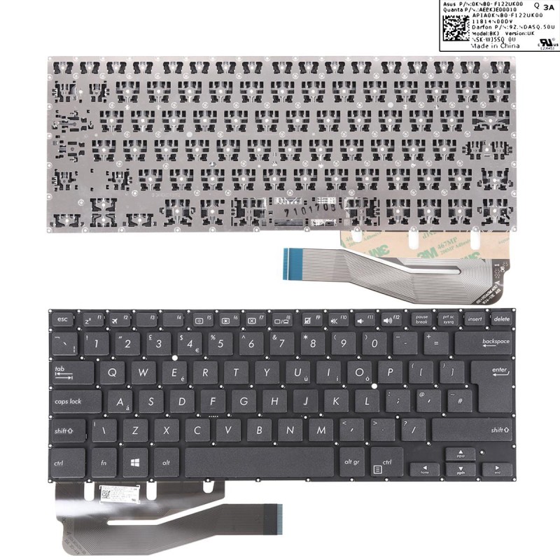 Πληκτρολόγιο Asus VivoBook Flip TP410 TP410U TP410UA TP410UF TP410UR TP401 TP401CA TP461, Μαύρο, UK Πληκτρολόγιο Asus VivoBook Flip TP410 TP410U TP410UA TP410UF TP410UR TP401 TP401CA TP461, Μαύρο, UK