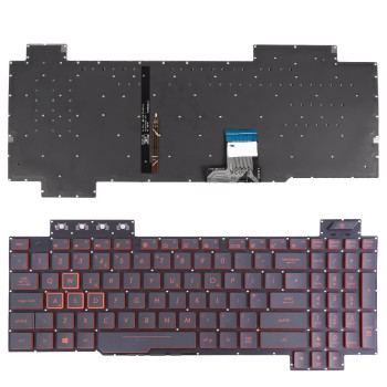 Πληκτρολόγιο Asus TUF Gaming FX505 FX505GD FX505GE FX505GM, Μαύρο,Imprimare rosie με Backlit, US