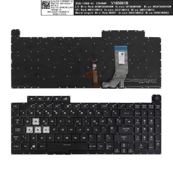 Πληκτρολόγιο Asus ROG Strix G731 G731G G731GT G731GU G731GV G732 G732L G712 G712L, Μαύρο,RGB Backlit, US