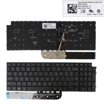Πληκτρολόγιο Dell G17 G15 5510 5511 551 53520 3525, Μαύρο με Backlit, US/UK