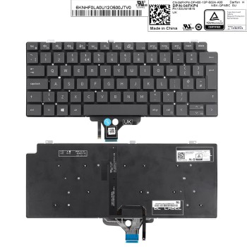 Πληκτρολόγιο Dell Latitude 6420, Μαύρο με Backlit, US/UK