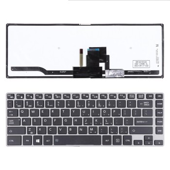 Πληκτρολόγιο Toshiba Tecra Z40 Z40-A Z40T-A Z40-B, Γκρί, χωρίς Pointing Stick με Backlit, US/UK