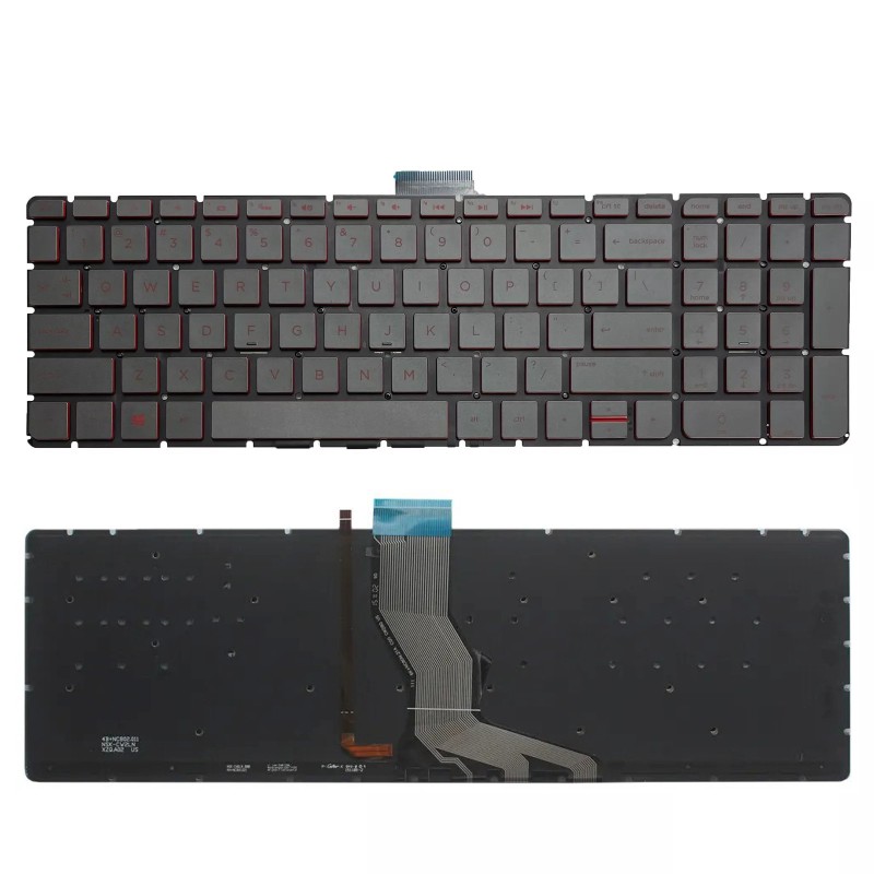 Πληκτρολόγιο HP Pavilion 15-AB 15-BC 15-AK 15-AE 15-AX, Μαύρο με Backlit, US