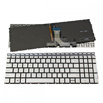 Πληκτρολόγιο HP Pavilion 15-EG 15-EH Series, Ασήμι με Backlit, US
