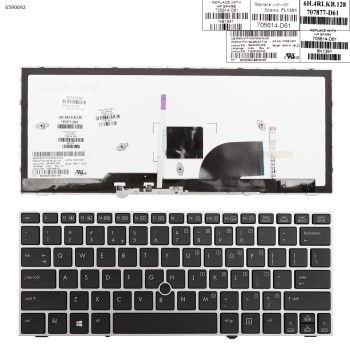 Πληκτρολόγιο HP 2170P, Μαύρο Ασήμι, με Pointing Stick με Backlit, US/UK