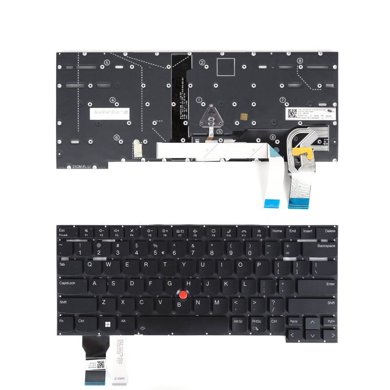 Πληκτρολόγιο Lenovo ThinkPad T14s Gen 2,  2nd Gen Μαύρο με Backlit US