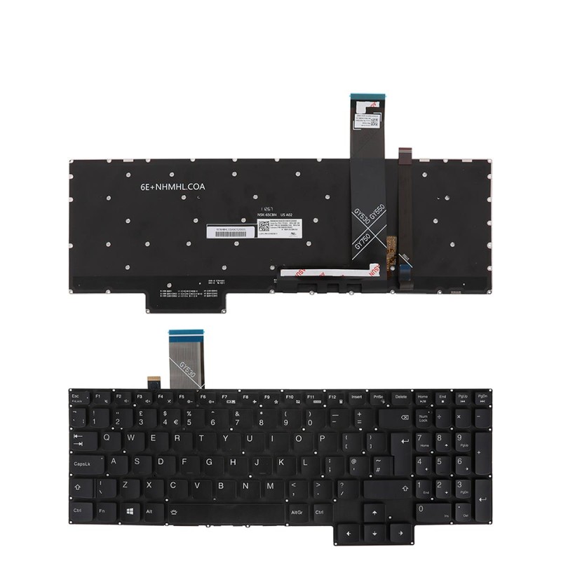 Πληκτρολόγιο Lenovo Y7000 Y7000P 2020, Μαύρο, RGB Backlit, US/UK Πληκτρολόγιο Lenovo Y7000 Y7000P 2020, Μαύρο, RGB Backlit, US/UK