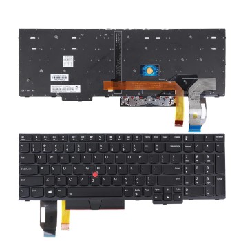 Πληκτρολόγιο Lenovo ThinkPad Edge E580 L580, Μαύρο με Backlit, US/UK