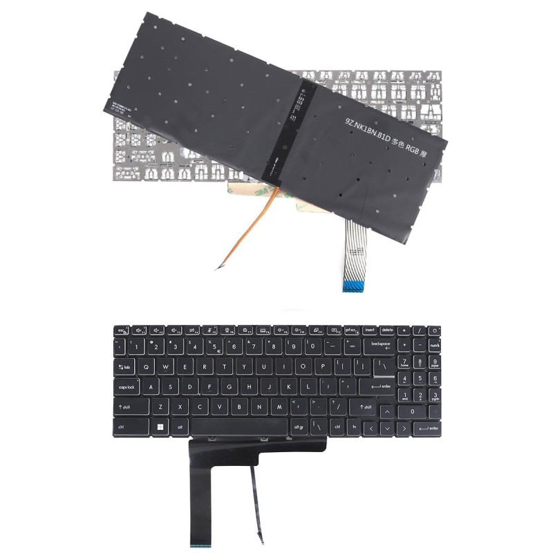Πληκτρολόγιο MSI Sword 15 MS-1584 MS-17L1 MS-17L2 MS-17L4 MS-17L3 MS-158K, Μαύρο,το κόκκινο με RGB Backlit US/UK Type 1