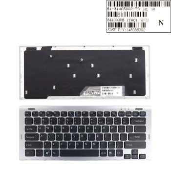 Πληκτρολόγιο Sony Vaio VGN-SR, Μαύρο Ασήμι, US/UK