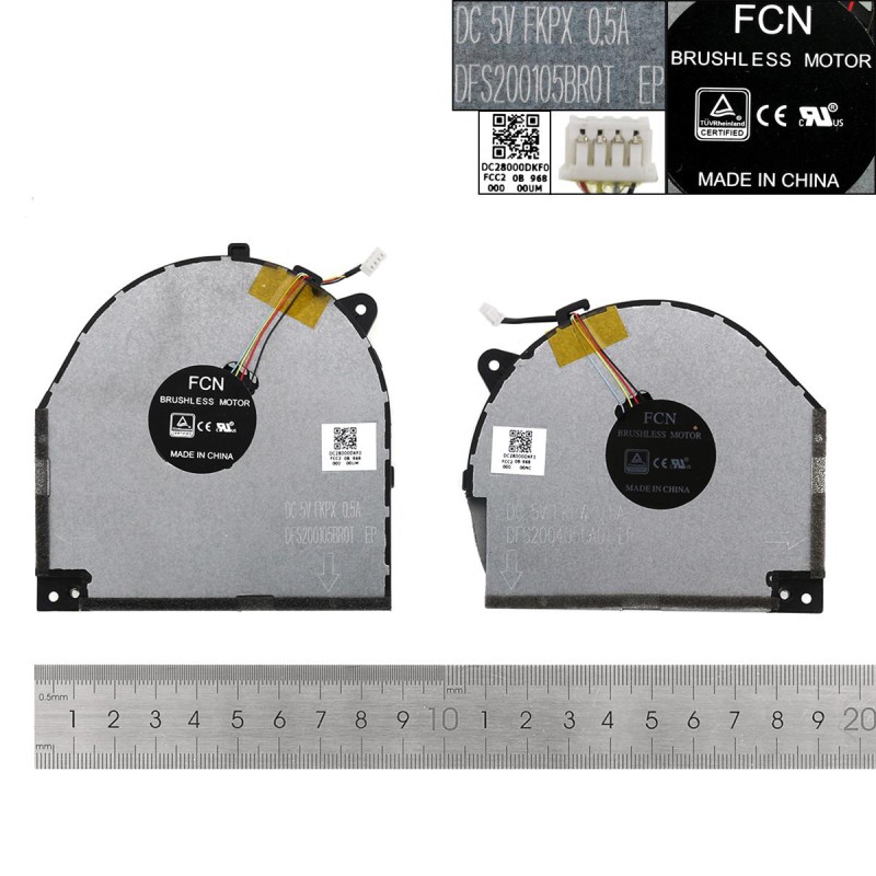 Ανεμιστηράκια για Lenovo Y7000 Y530-15ICH-1060 (CPU + GPU)