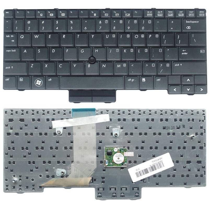Πληκτρολόγιο HP EliteBook 2540p, Μαύρος, με Pointing Stick, US/UK (+BG Print)