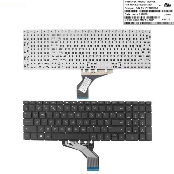 Πληκτρολόγιο HP Pavilion 15-DA 250 255 G7 Gen 7, Μαύρο, US