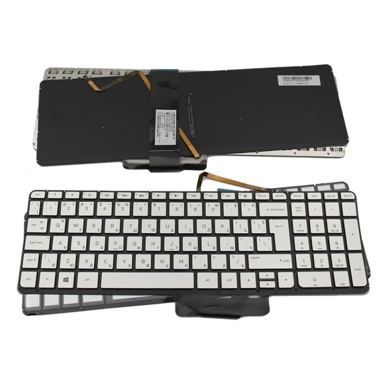 Πληκτρολόγιο HP Envy X360 15-U, Ασήμι με Backlit, UK ( +BG Print)