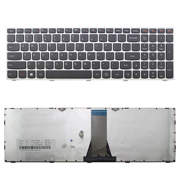 Πληκτρολόγιο Lenovo IdeaPad B50-30 B50-40 B50-45, Μαύρο Ασήμι, US/UK